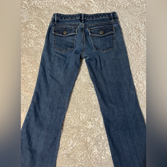 Banana Republic Dark Blue Low Rise Bootcut Jeans. Size 4L - Picture 6 of 6
